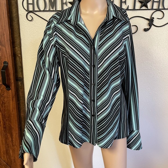 Vintage 90s/00s Worthington Stretch blouse - Picture 1 of 4